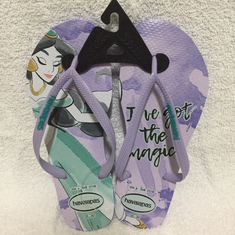 LIMITED! Havaianas Disney Jasmine Princess new!